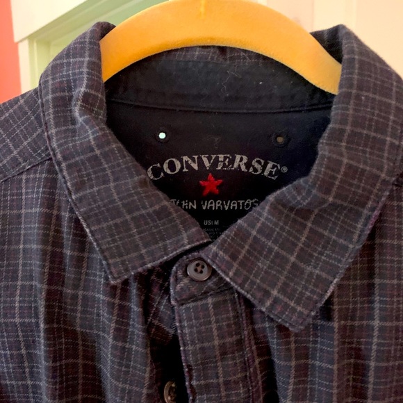 John varvatos black burrow down shirt - medium - Picture 1 of 4